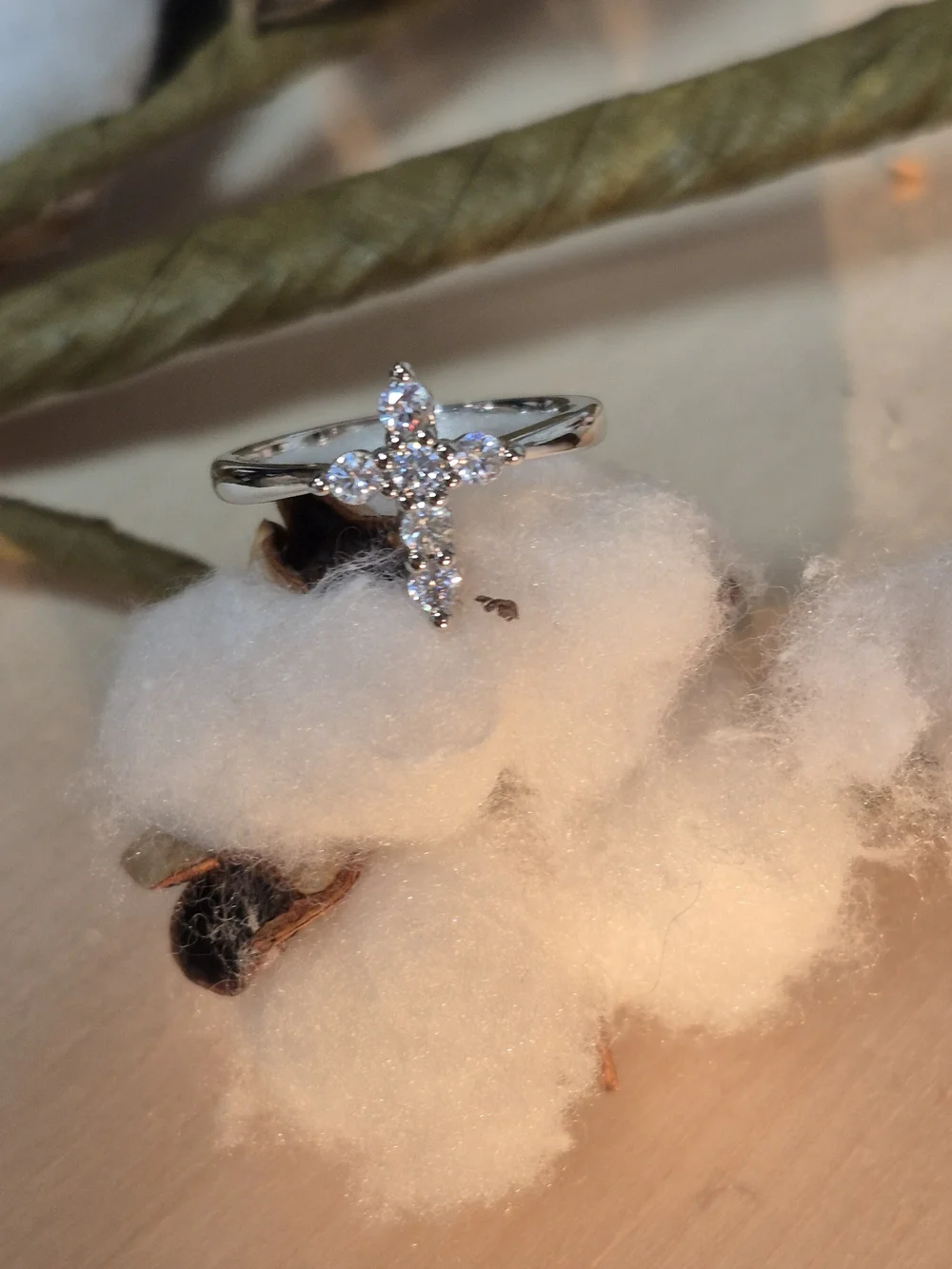 ✝️✝️NEW✝️✝️ BEAUTIFUL!! S925 Sterling Silver CZ Cross Ring